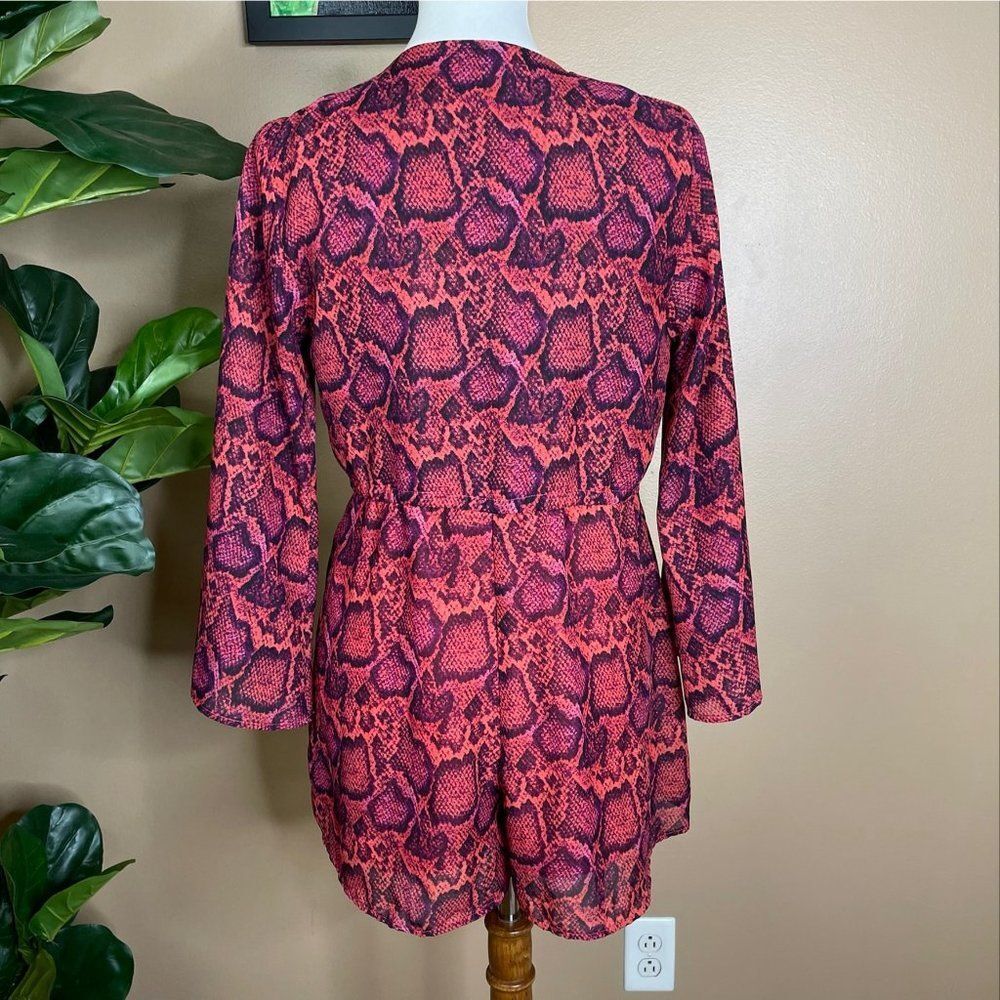 Show Me Your Mumu Red Python Print Roxy Long Slee… - image 8